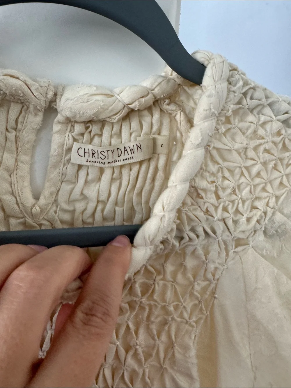 Christy Dawn Subflower Jaquard Top in Cream
